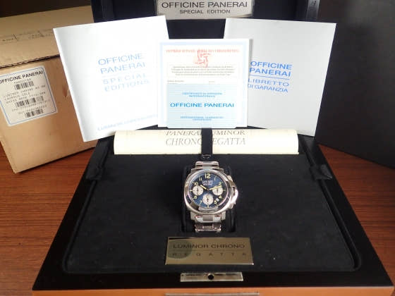 Panerai Luminor Ref.PAM00168 Blue Dial Used luminol-3