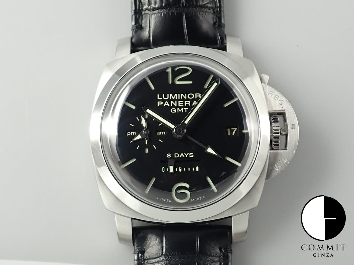 パネライ ルミノール 1950 8デイズ GMT Ref.PAM00233 ブラック文字盤 美品 ZP390374