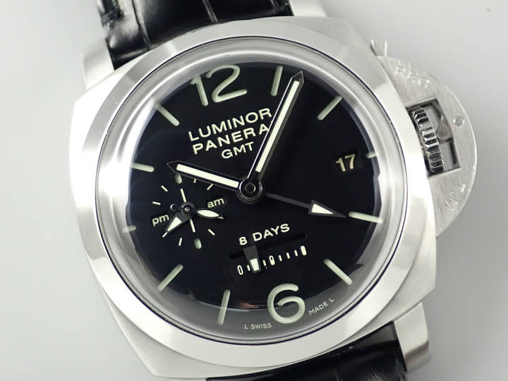 パネライ ルミノール 1950 8デイズ GMT Ref.PAM00233 ブラック文字盤 美品 ZP390374