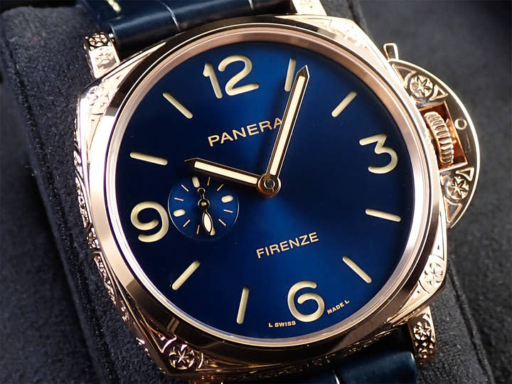 パネライ ルミノール ドゥエ ゴールドテック フィレンツェ Ref.PAM01204 ブルー文字盤 未使用 S7936326