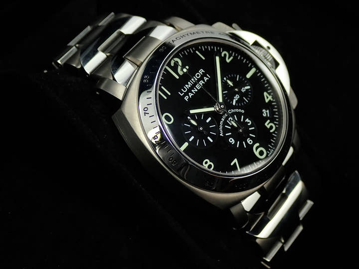 パネライ ルミノール クロノグラフ Ref.PAM00072 ブラック文字盤 中古 2F7RRAFA