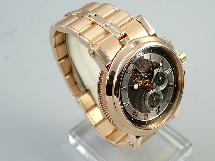 ブレゲ マリーン トゥールビヨン クロノグラフ Ref.5837BR/92/RZ0 ブラック文字盤 美品 52X1FK12