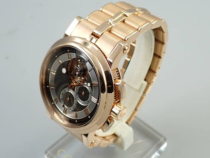 ブレゲ マリーン トゥールビヨン クロノグラフ Ref.5837BR/92/RZ0 ブラック文字盤 美品 52X1FK12