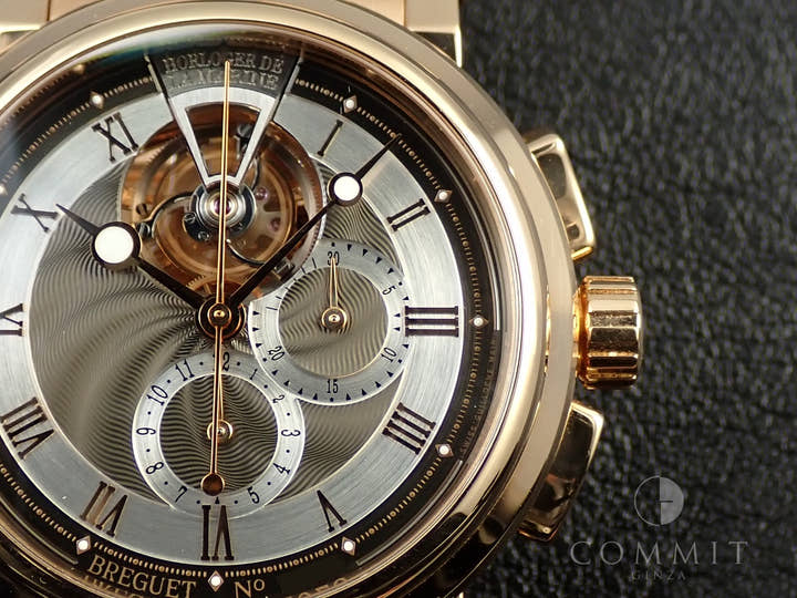 ブレゲ マリーン トゥールビヨン クロノグラフ Ref.5837BR/92/RZ0 ブラック文字盤 美品 52X1FK12