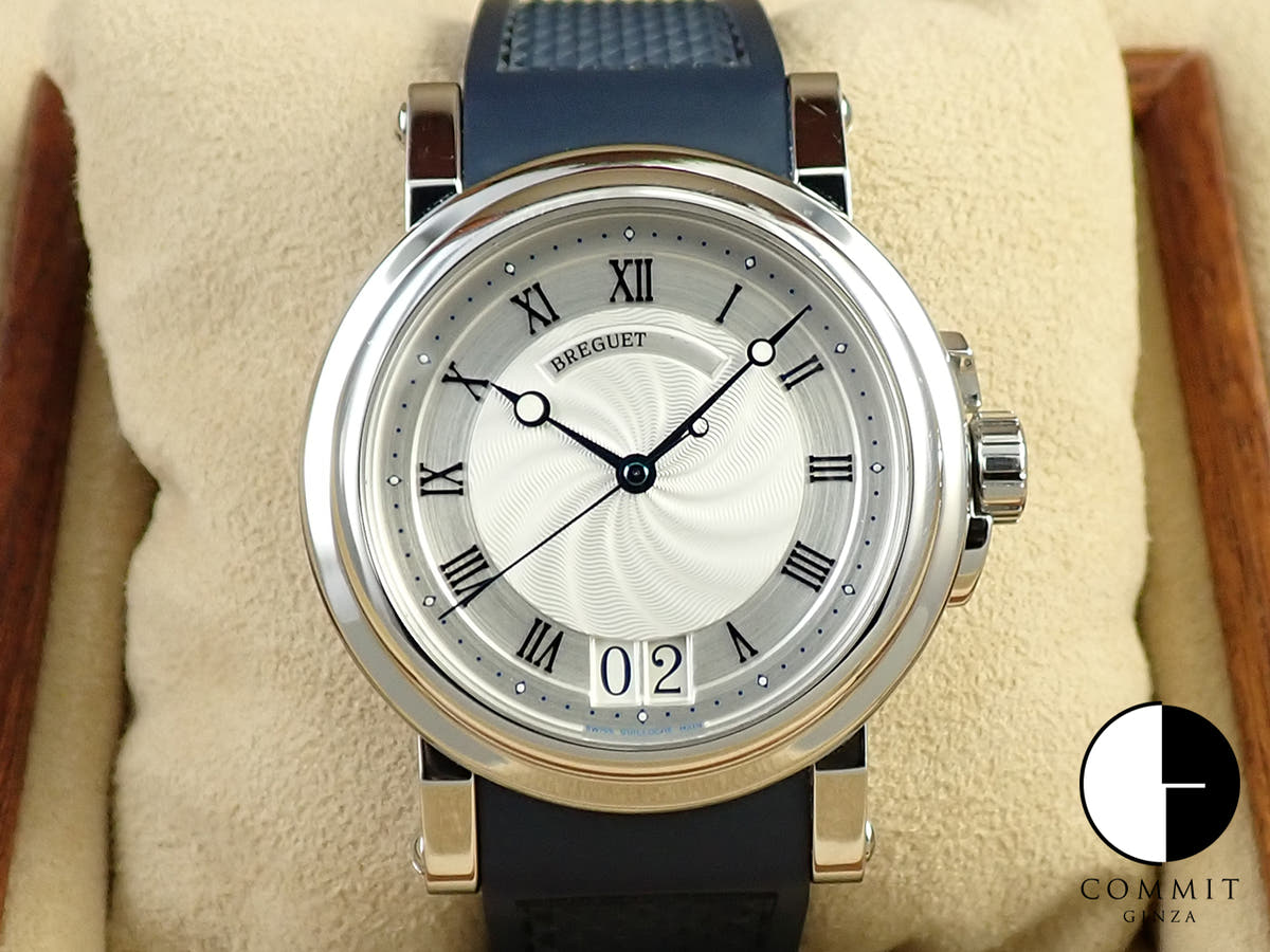 ブレゲ マリーン ラージデイト Ref.5817ST シルバー文字盤 中古 H66WR74F