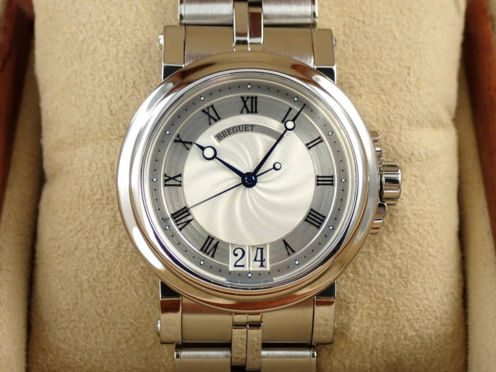 ブレゲ マリーンII ラージデイト Ref.5817ST/12/SV0 シルバー文字盤 中古 54W57Y25