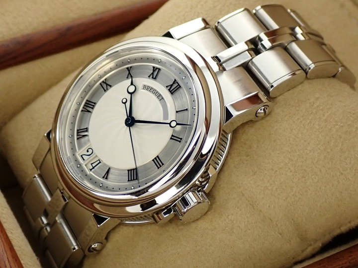 ブレゲ マリーンII ラージデイト Ref.5817ST/12/SV0 シルバー文字盤 中古 54W57Y25