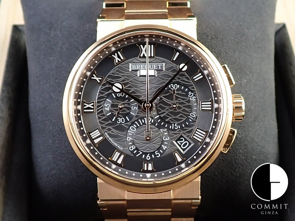 ブレゲ マリーン クロノグラフ Ref.5527BR/G3/RW0 グレー文字盤 美品 1L8YXR33