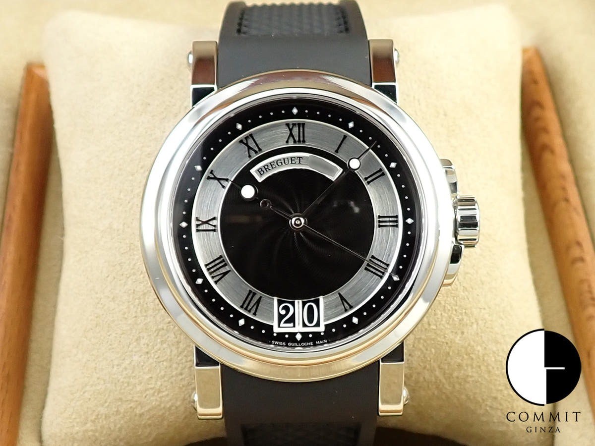 ブレゲ マリーン ラージデイト Ref.5817ST/92/5V8 ブラック文字盤 美品 HCH25L76