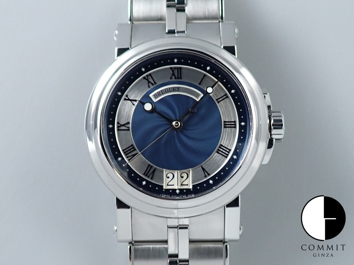 Breguet Marine II Large Date Ref.5817ST/Y2/SV0 Blue Dial Used S7S2509V