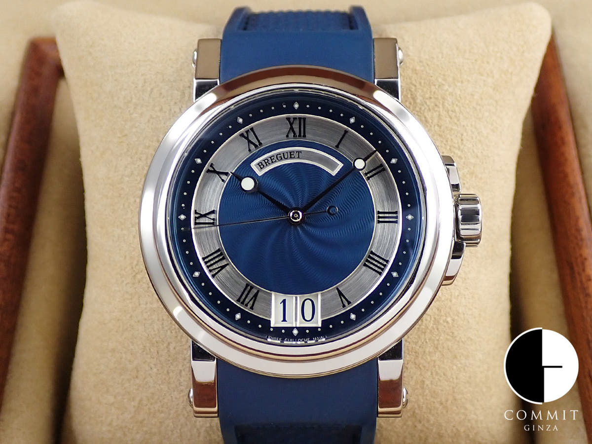 Breguet Marine II Large Date Ref. 5817ST/Y2/5V8 Blue Dial Pre-owned 1WPASMZM
