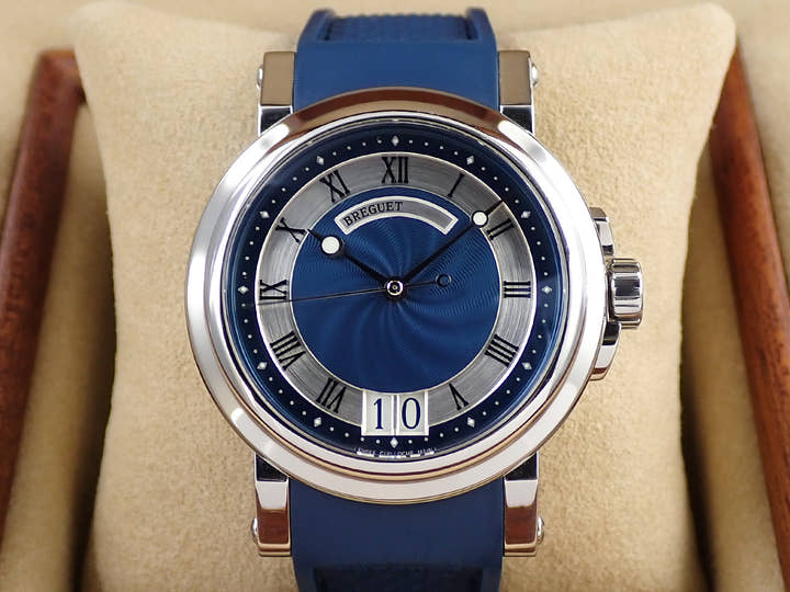 Breguet Marine II Large Date Ref. 5817ST/Y2/5V8 Blue Dial Pre-owned 1WPASMZM