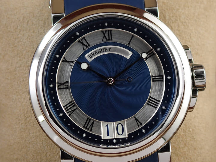 Breguet Marine II Large Date Ref. 5817ST/Y2/5V8 Blue Dial Pre-owned 1WPASMZM