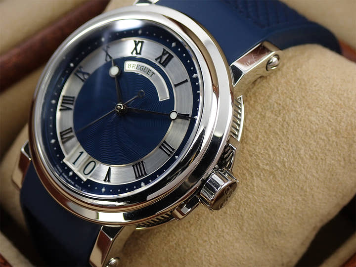 Breguet Marine II Large Date Ref. 5817ST/Y2/5V8 Blue Dial Pre-owned 1WPASMZM