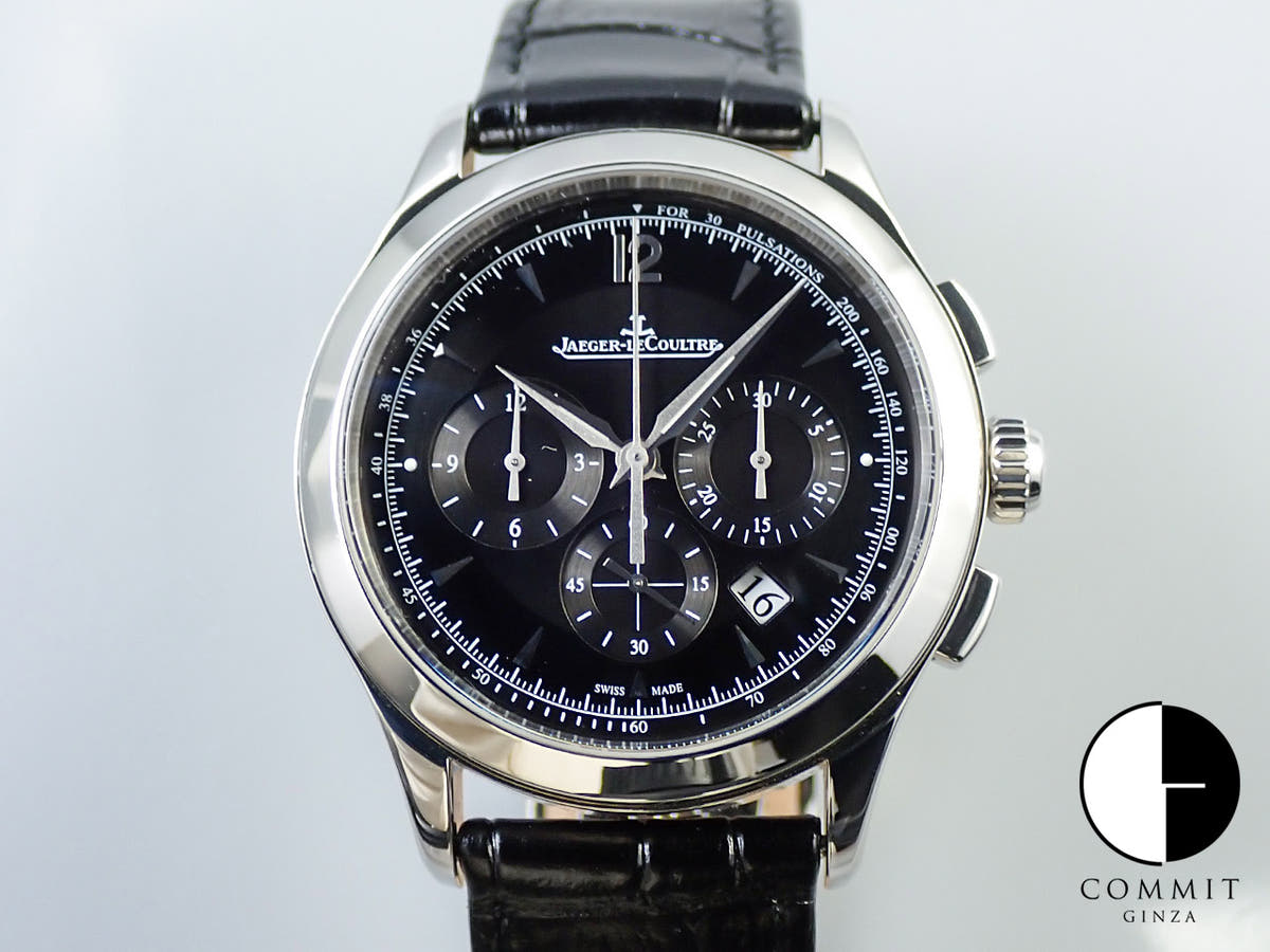 ジャガールクルト マスター コントロール クロノグラフ Ref.Q1538470 ブラック文字盤 美品 4X158357