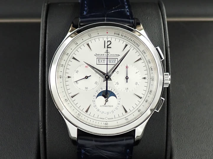 ジャガールクルト マスターコントロール クロノグラフカレンダー Ref.Q4138420 シルバー文字盤 中古 5WUWPVUW
