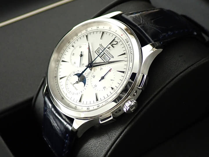 ジャガールクルト マスターコントロール クロノグラフカレンダー Ref.Q4138420 シルバー文字盤 中古 5WUWPVUW