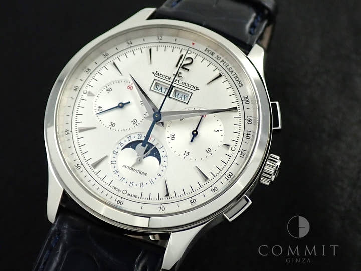 ジャガールクルト マスターコントロール クロノグラフカレンダー Ref.Q4138420 シルバー文字盤 中古 5WUWPVUW