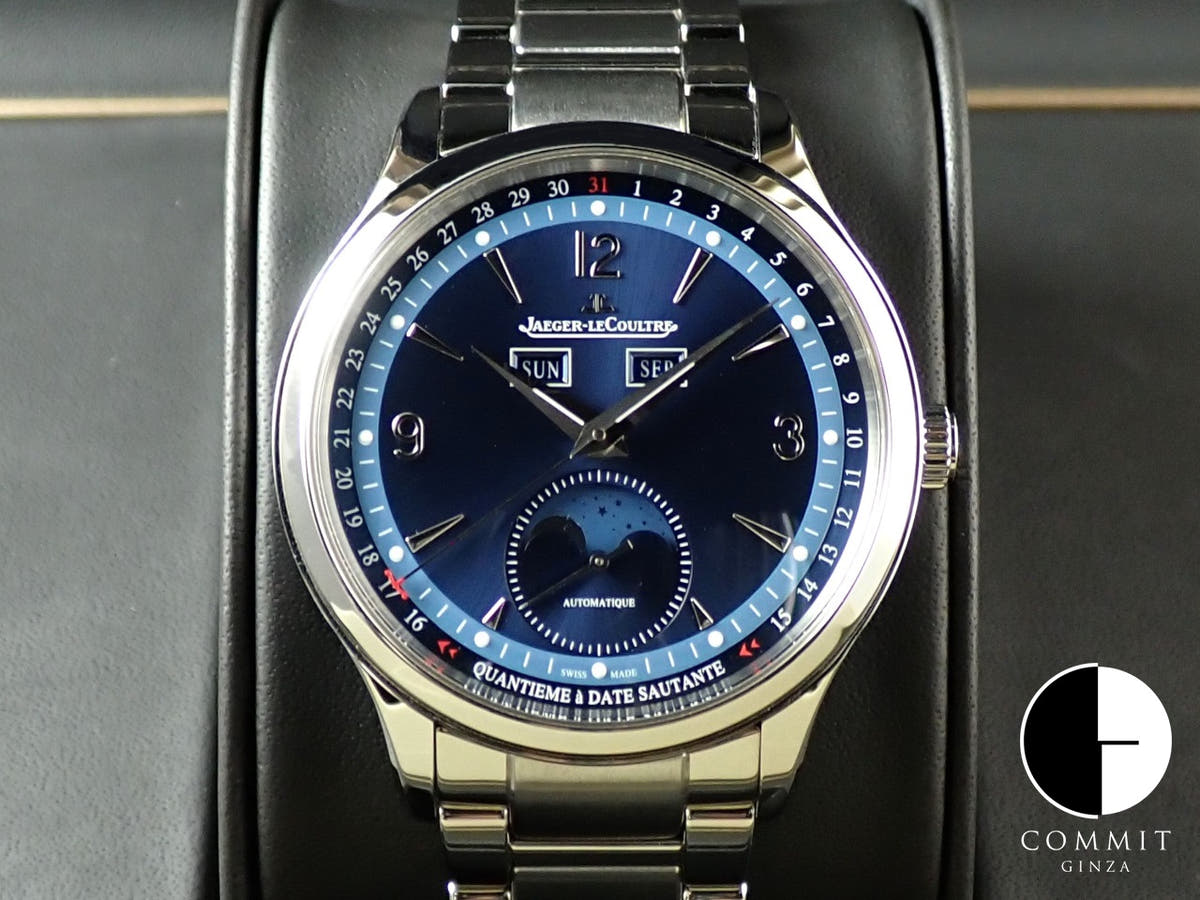 ジャガールクルト マスター コントロール カレンダー Ref.Q4148480 ブルー文字盤 美品 W9V42FPW