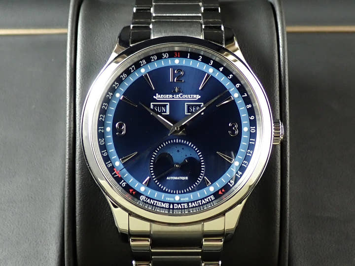 ジャガールクルト マスター コントロール カレンダー Ref.Q4148480 ブルー文字盤 美品 W9V42FPW