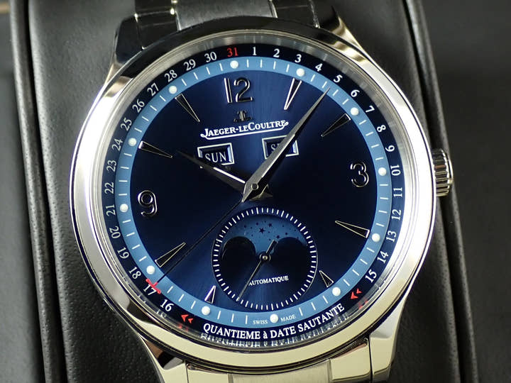 ジャガールクルト マスター コントロール カレンダー Ref.Q4148480 ブルー文字盤 美品 W9V42FPW