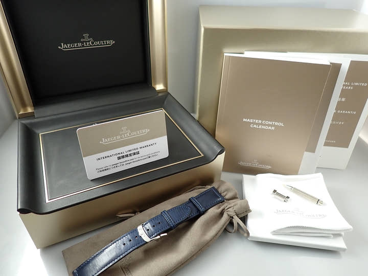 ジャガールクルト マスター コントロール カレンダー Ref.Q4148480 ブルー文字盤 美品 W9V42FPW