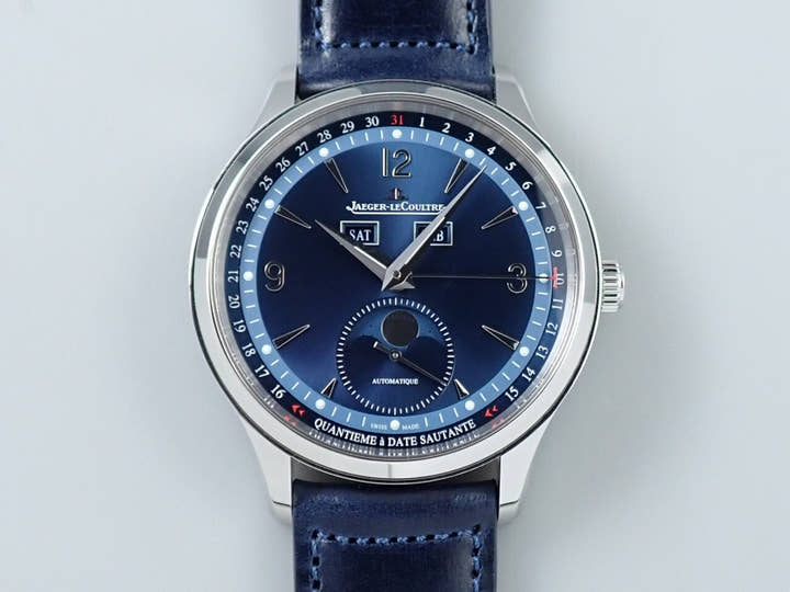 ジャガールクルト マスター コントロール カレンダー Ref.Q4148480 ブルー文字盤 美品 278W4J29