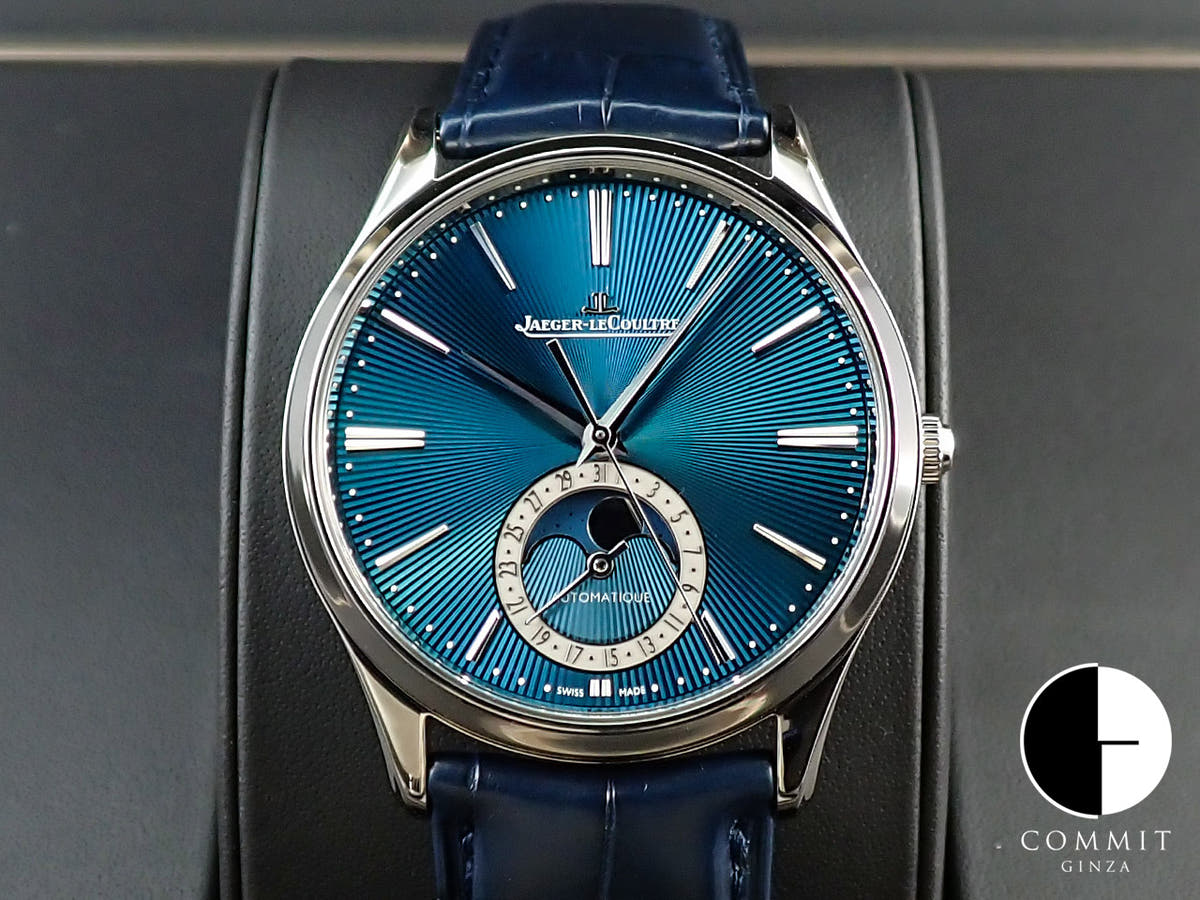 ジャガールクルト マスター ウルトラスリム ムーン エナメル Ref.Q13635E1 ブルーエナメル文字盤 美品 09XWWRXY