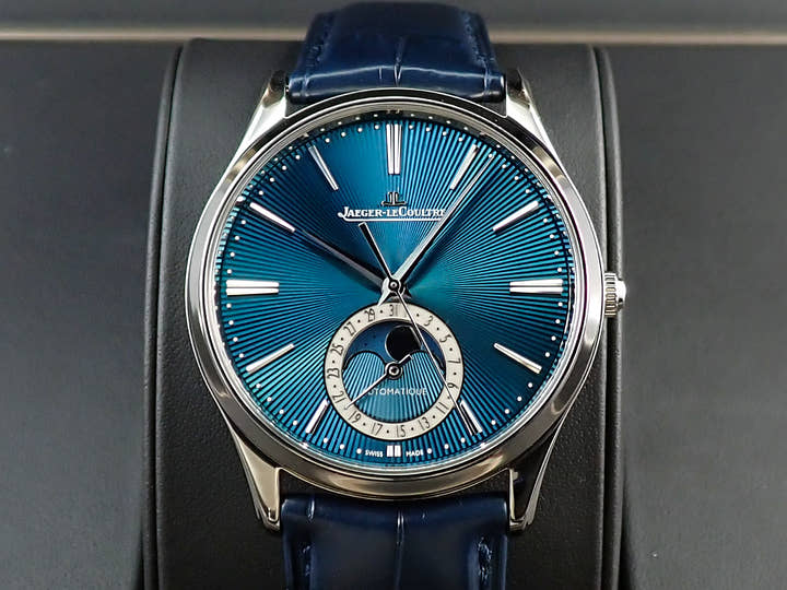 ジャガールクルト マスター ウルトラスリム ムーン エナメル Ref.Q13635E1 ブルーエナメル文字盤 美品 09XWWRXY