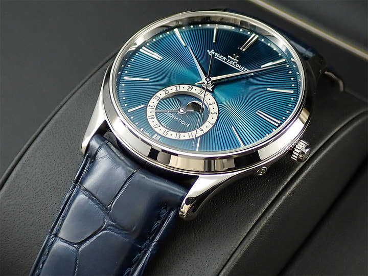 ジャガールクルト マスター ウルトラスリム ムーン エナメル Ref.Q13635E1 ブルーエナメル文字盤 美品 09XWWRXY