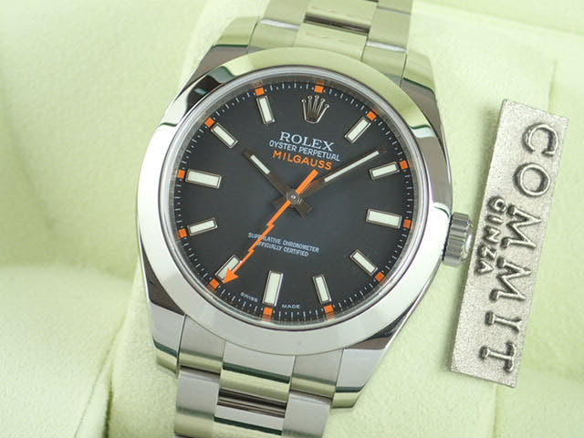 ロレックス ミルガウス Ref.116400 ブラック文字盤 中古 milgauss-10