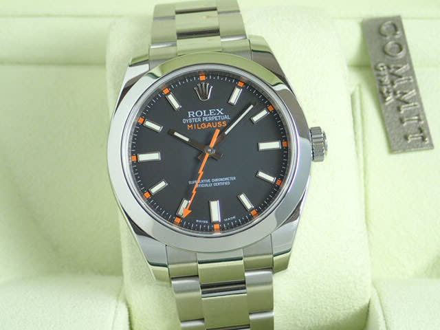 ロレックス ミルガウス Ref.116400 ブラック文字盤 中古 milgauss-10