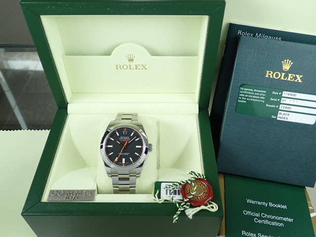 ロレックス ミルガウス Ref.116400 ブラック文字盤 中古 milgauss-10
