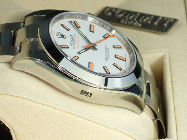 ロレックス ミルガウス Ref.116400 ホワイト文字盤 未使用 milgauss-11