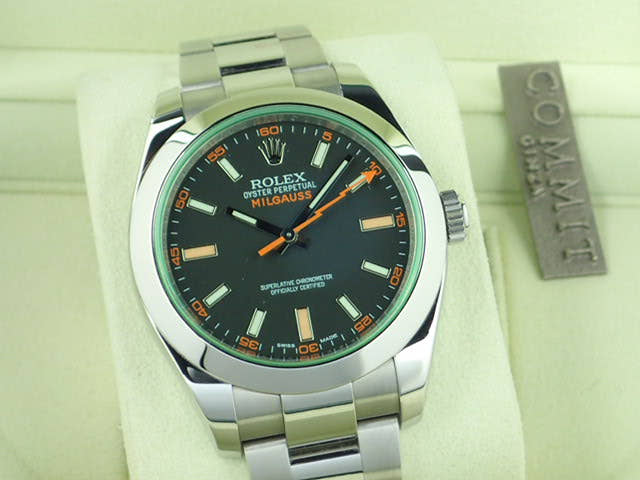 ロレックス ミルガウス Ref.116400GV ブラック文字盤 中古 milgauss-12