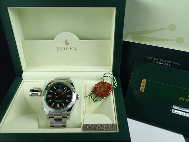 ロレックス ミルガウス Ref.116400GV ブラック文字盤 中古 milgauss-12