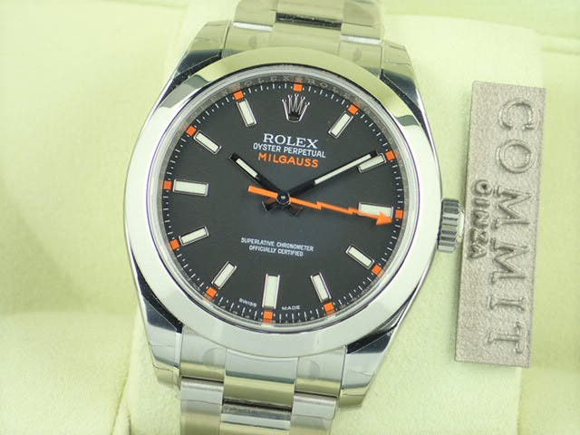 ロレックス ミルガウス Ref.116400 ブラック文字盤 未使用 milgauss-14