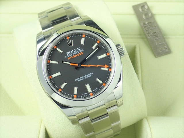 ロレックス ミルガウス Ref.116400 ブラック文字盤 未使用 milgauss-14