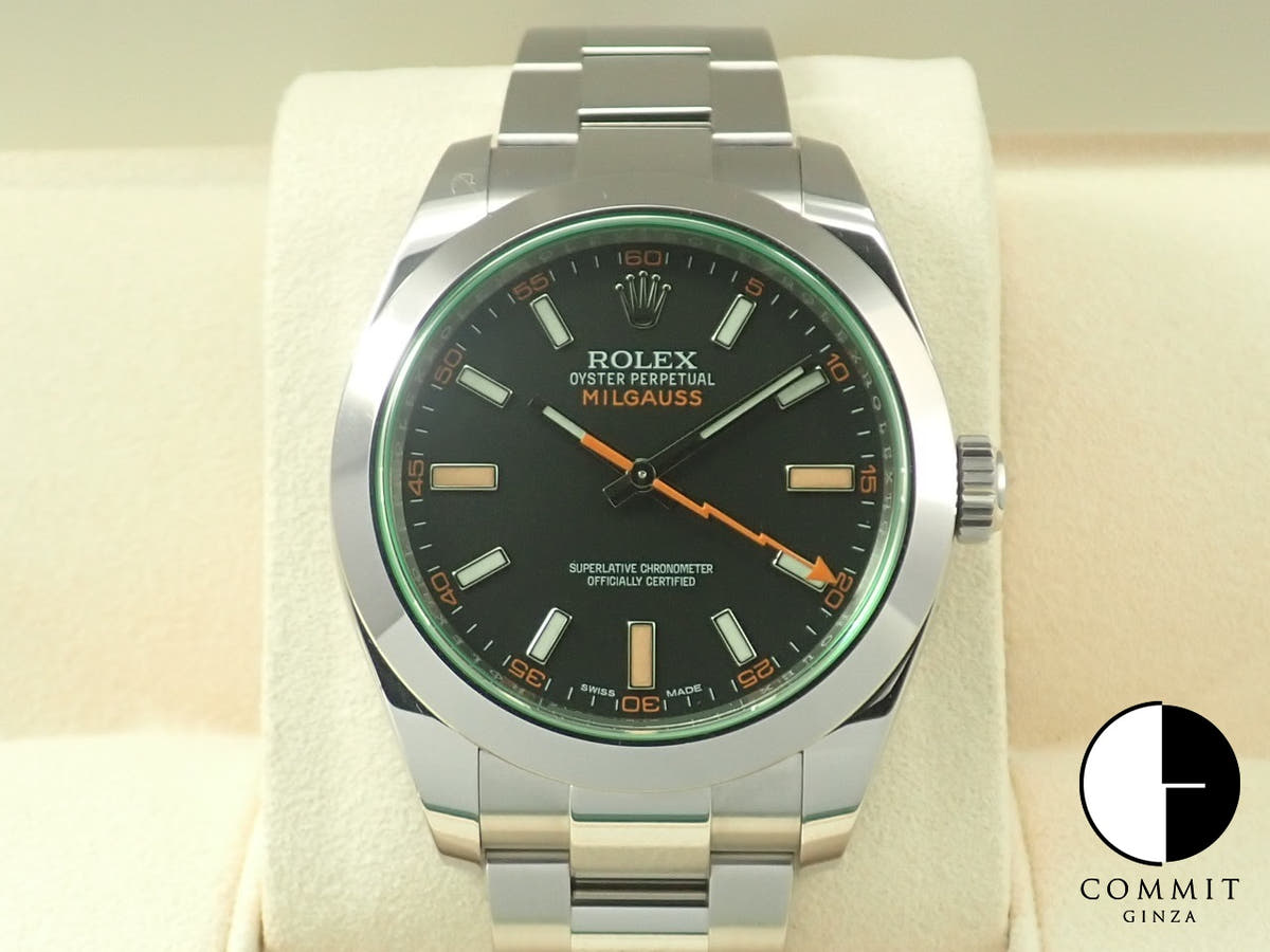 Rolex Milgauss Ref. 116400GV Stainless Steel Black Dial