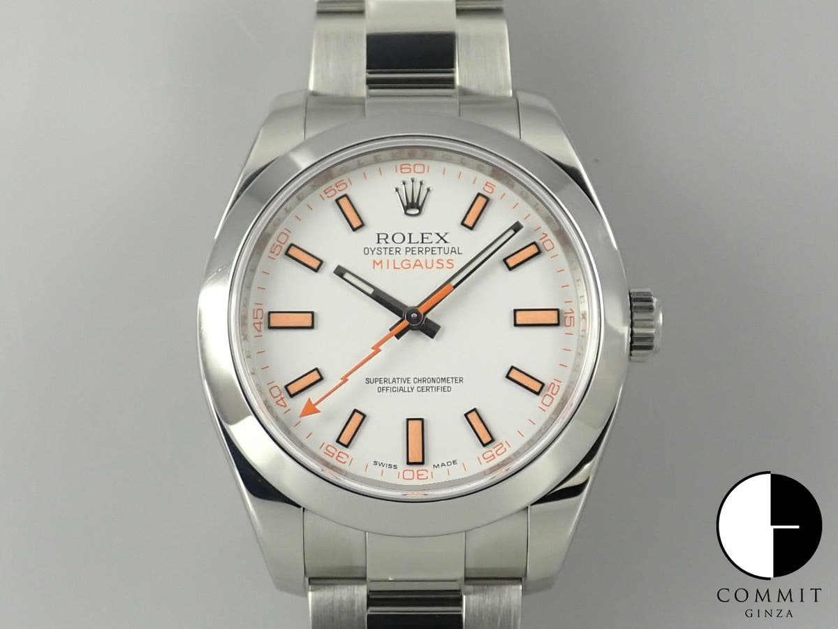 Rolex Milgauss Ref. 116400 Stainless Steel White Dial
