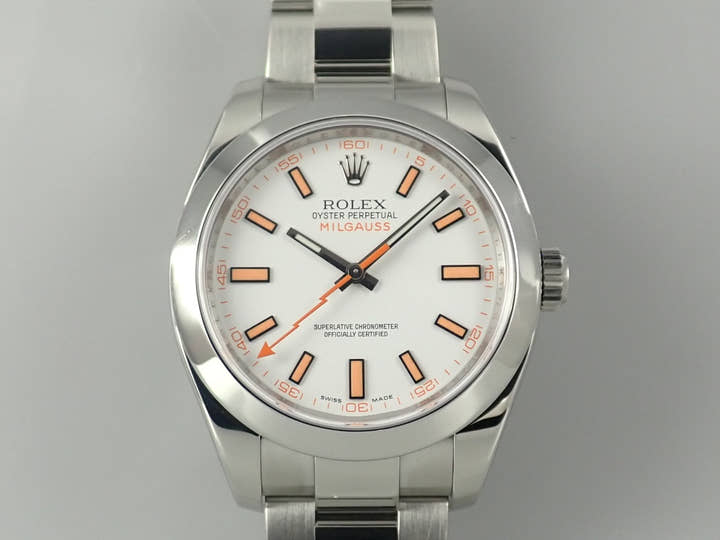 Rolex Milgauss Ref. 116400 Stainless Steel White Dial
