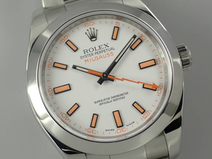 Rolex Milgauss Ref. 116400 Stainless Steel White Dial