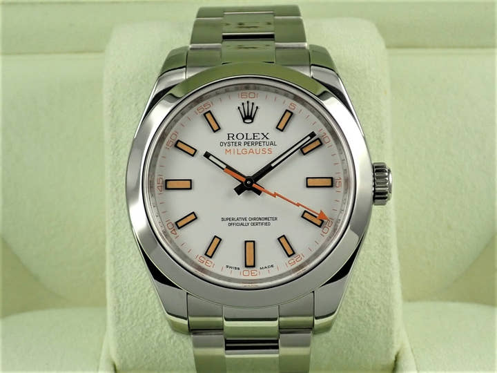 ロレックス ミルガウス Ref.116400 ステンレススチール ホワイト文字盤