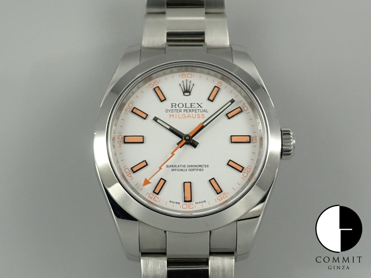 Rolex Milgauss Ref. 116400 Stainless Steel White Dial