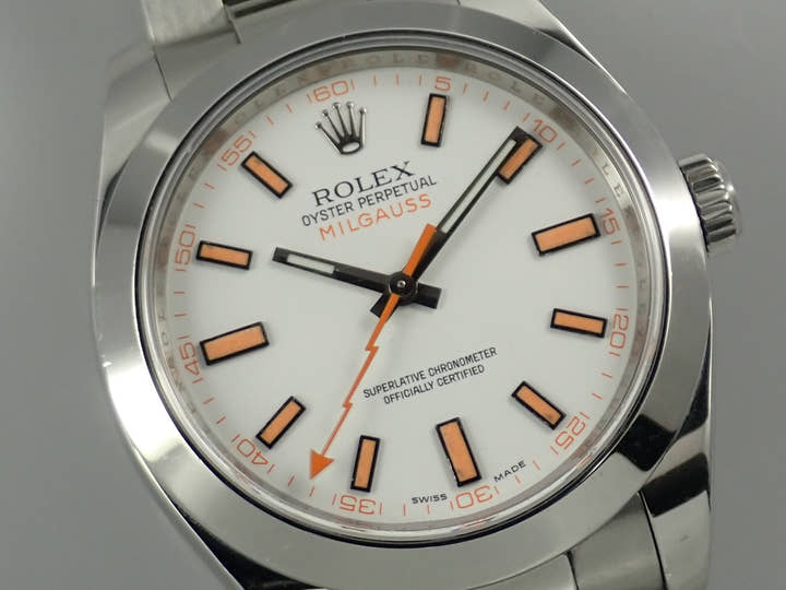 Rolex Milgauss Ref. 116400 Stainless Steel White Dial