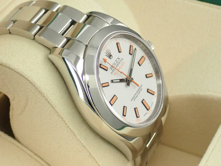ロレックス ミルガウス Ref.116400 ステンレススチール ホワイト文字盤