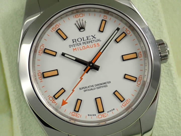 ロレックス ミルガウス Ref.116400 ステンレススチール ホワイト文字盤