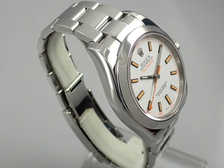 ロレックス ミルガウス Ref.116400 ステンレススチール ホワイト文字盤