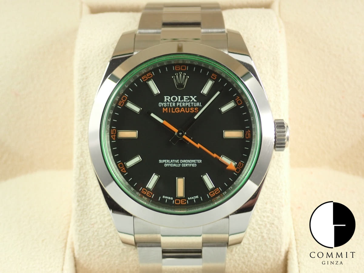ロレックス ミルガウス Ref.116400GV ステンレススチール ブラック文字盤