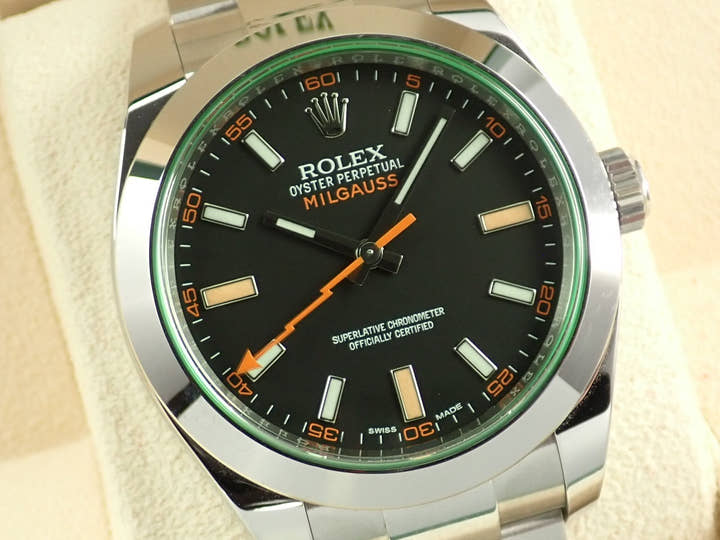 ロレックス ミルガウス Ref.116400GV ステンレススチール ブラック文字盤